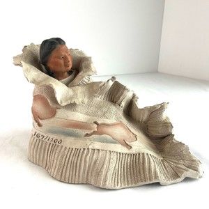 Sinapau Studio Sioux Limited Edition Terra Cotta Clay Art Sculpture Henley